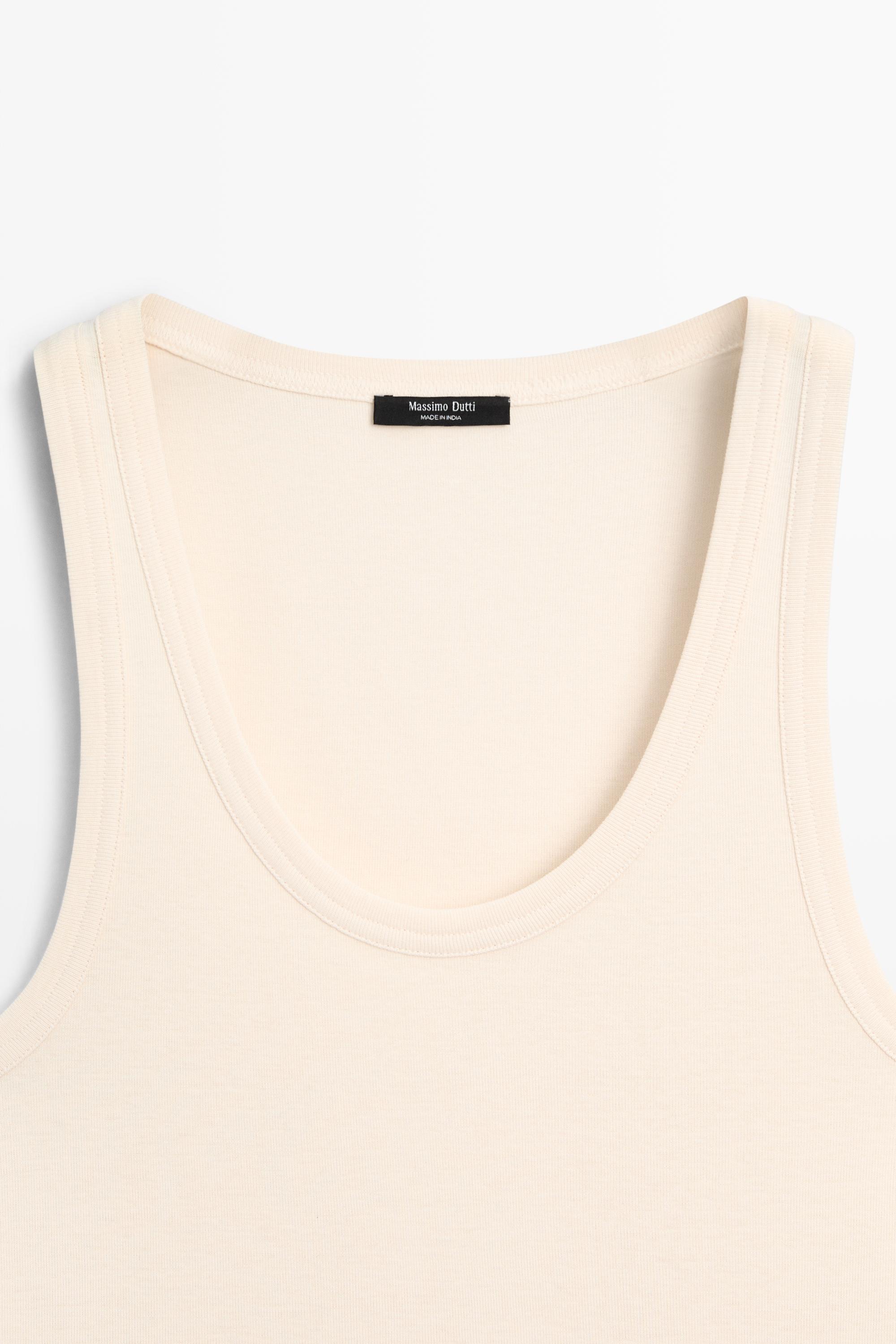 Sleeveless 100% cotton T-shirt